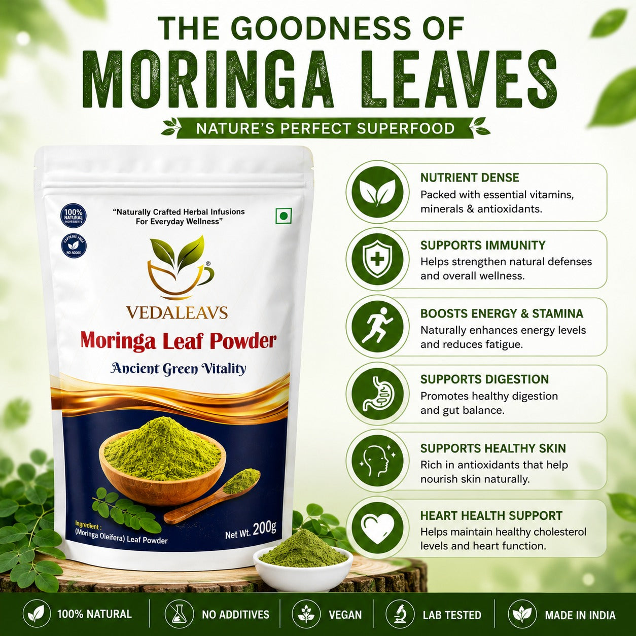 Moringa Leaf Powder — Ancient Green Vitality