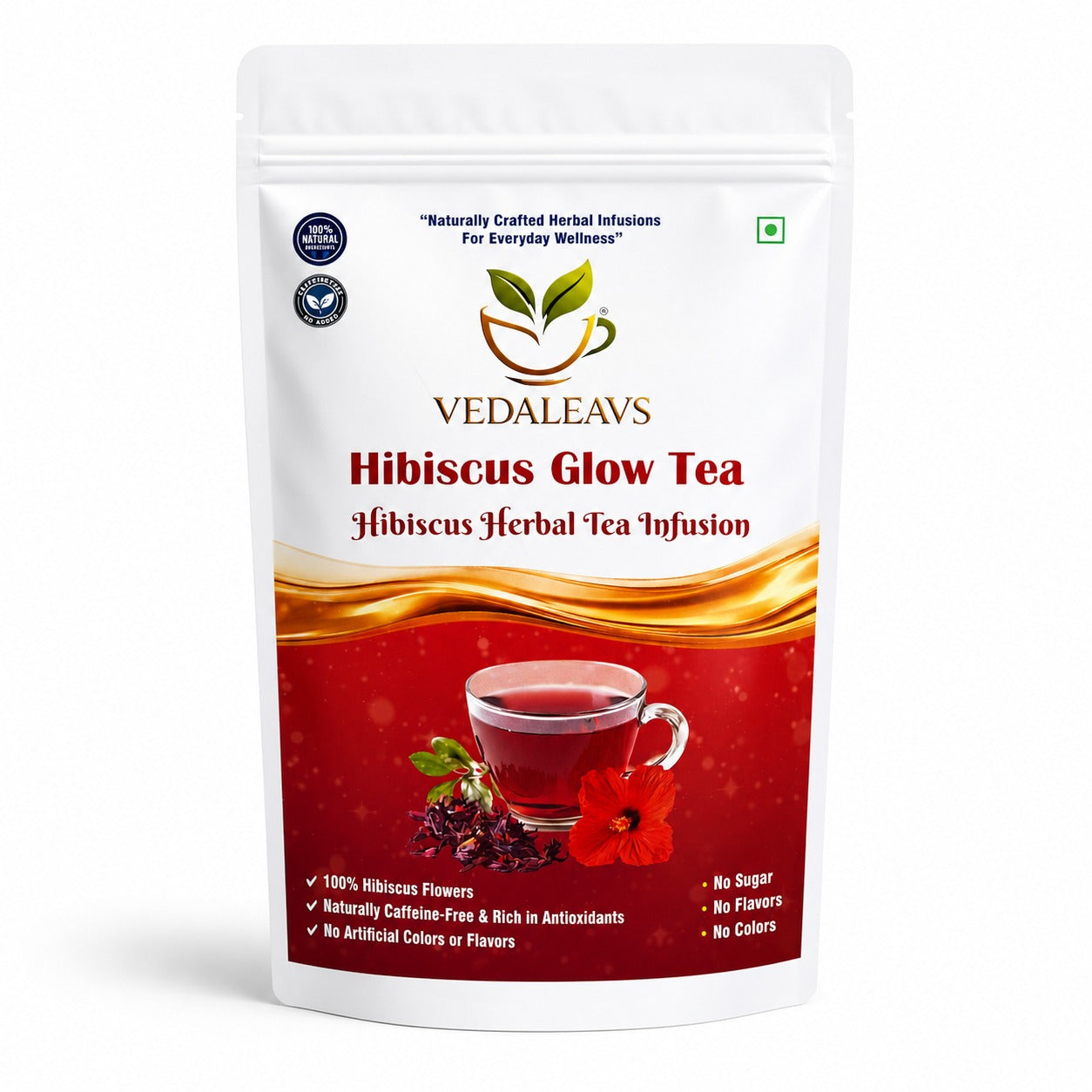 Vedaleavs Hibiscus Glow Tea