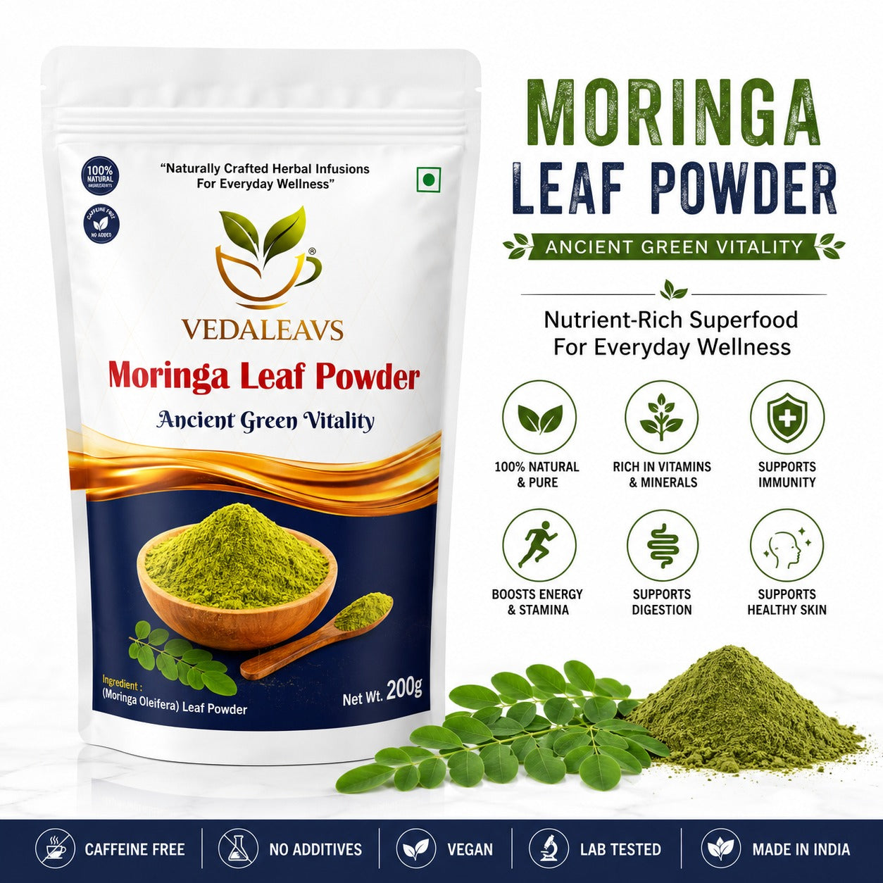 Moringa Leaf Powder — Ancient Green Vitality