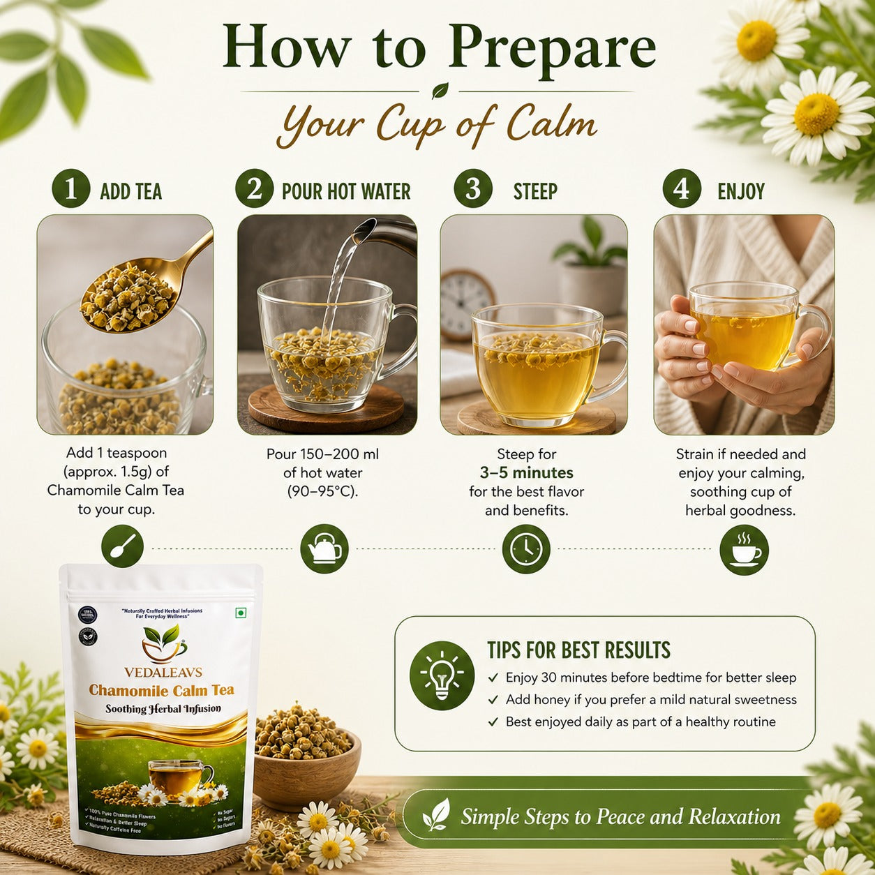 Chamomile calm tea