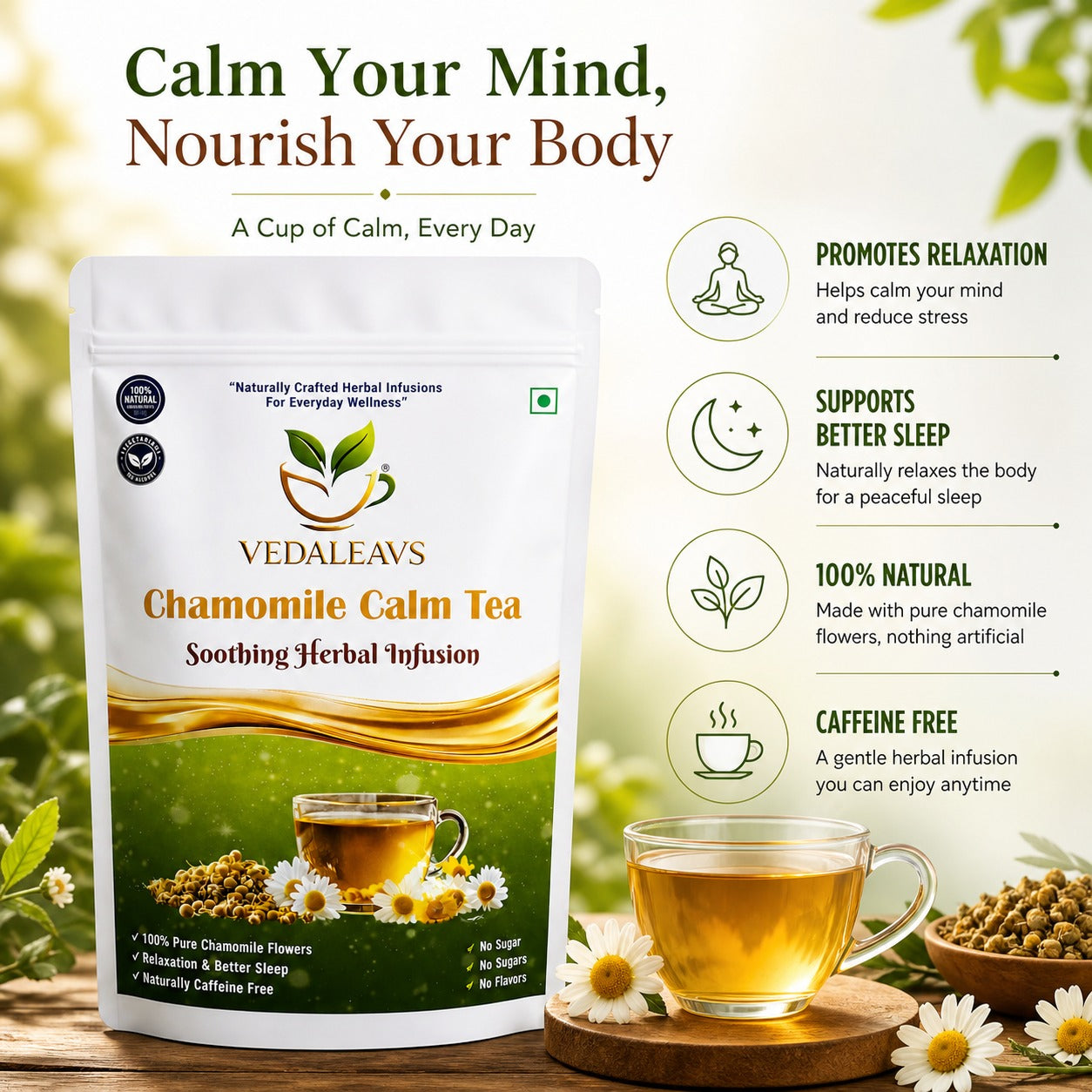 Chamomile calm tea